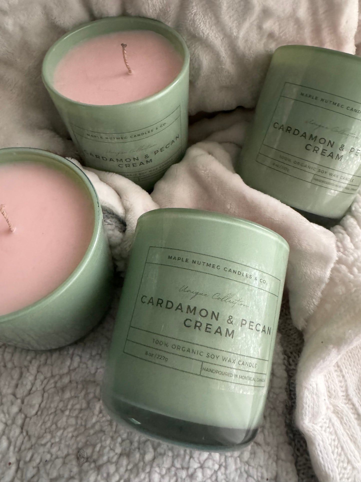 Kana Handmade Cardamom & Pecan Cream Scented Soy Candle
