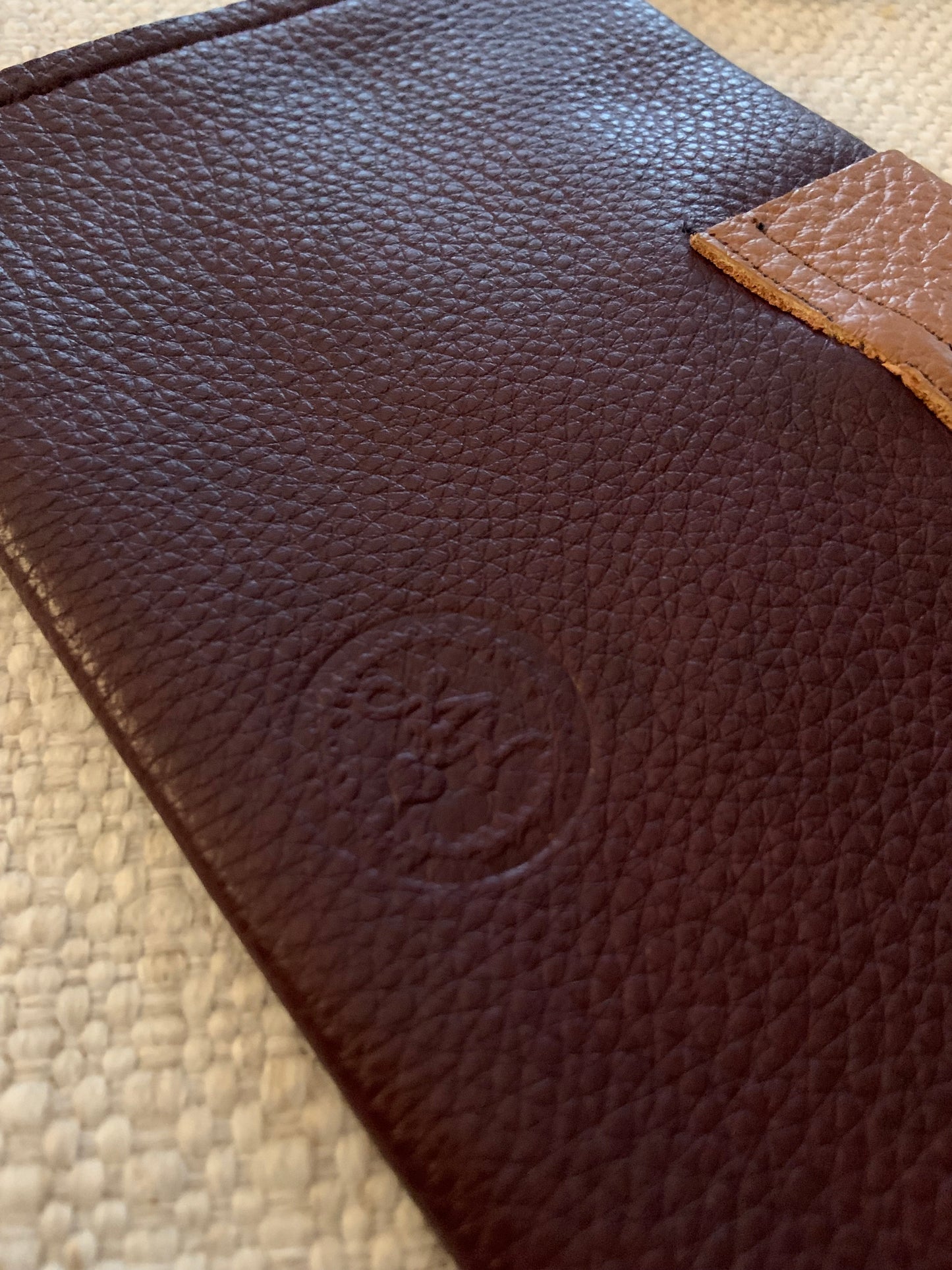 Inez Handmade Leather Coin Purse Burgundy