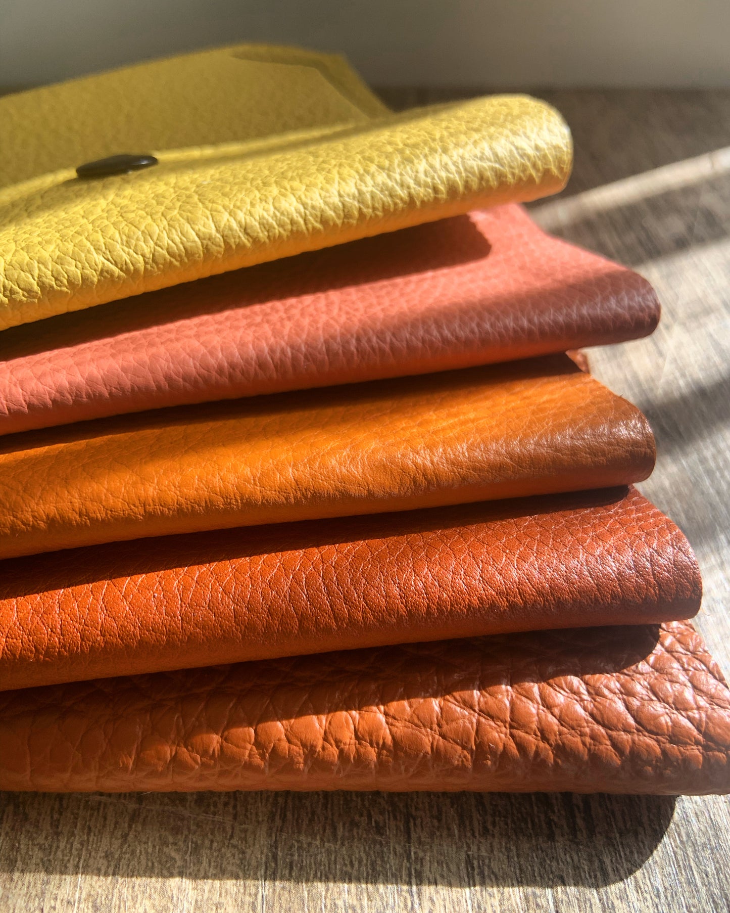 Annabelle Handmade Reclaimed Leather Coin Purse Orange