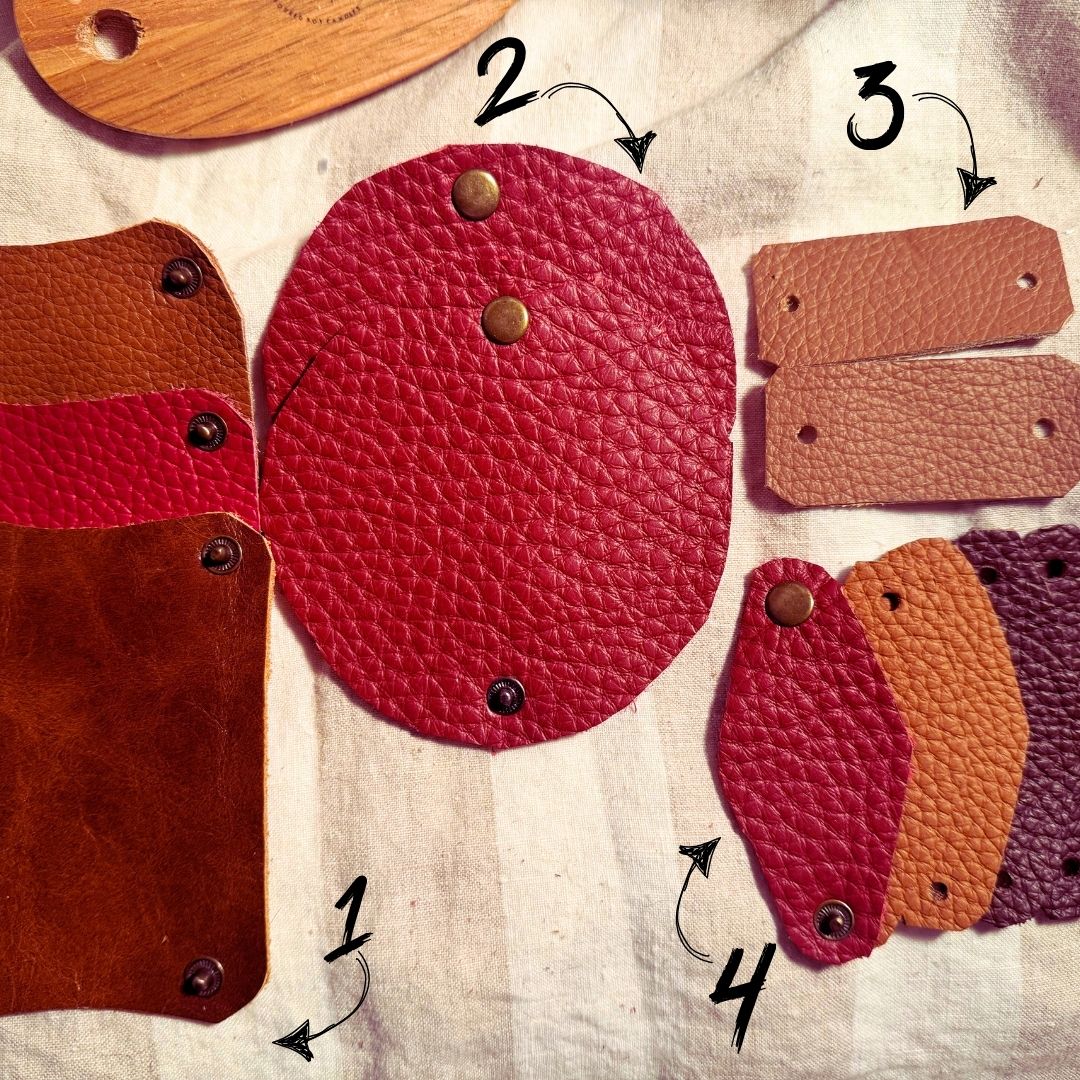 Blythe Handmade Leather Cord Organizers Style 2 ( Set of 4 )