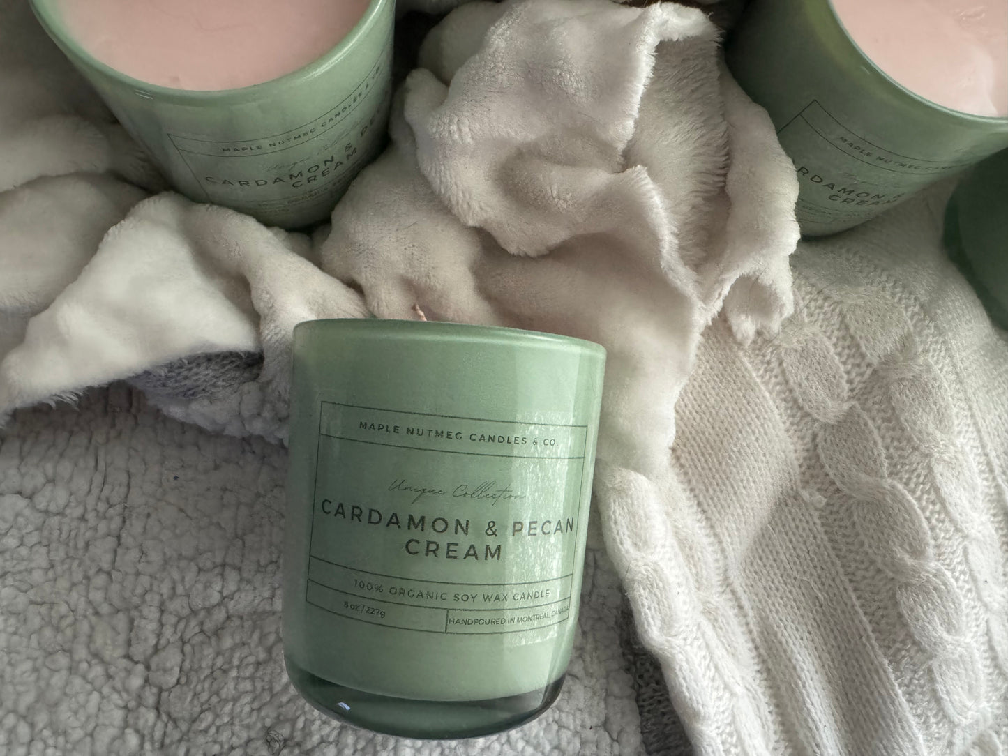 Kana Handmade Cardamom & Pecan Cream Scented Soy Candle