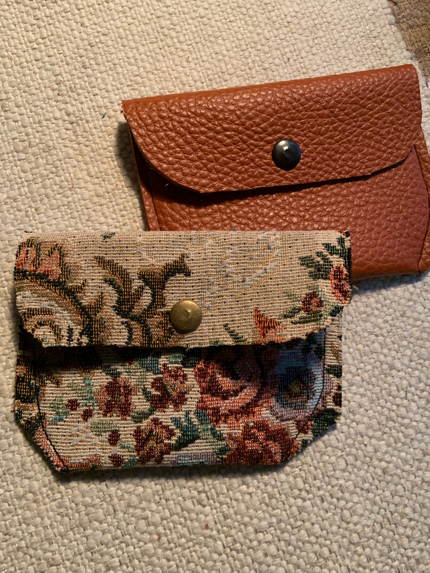 Bethanie Handmade Fabric Coin Purse Floral Brocade