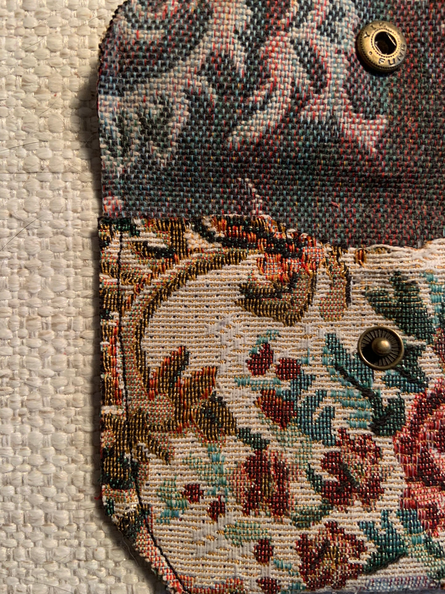 Bethanie Handmade Fabric Coin Purse Floral Brocade