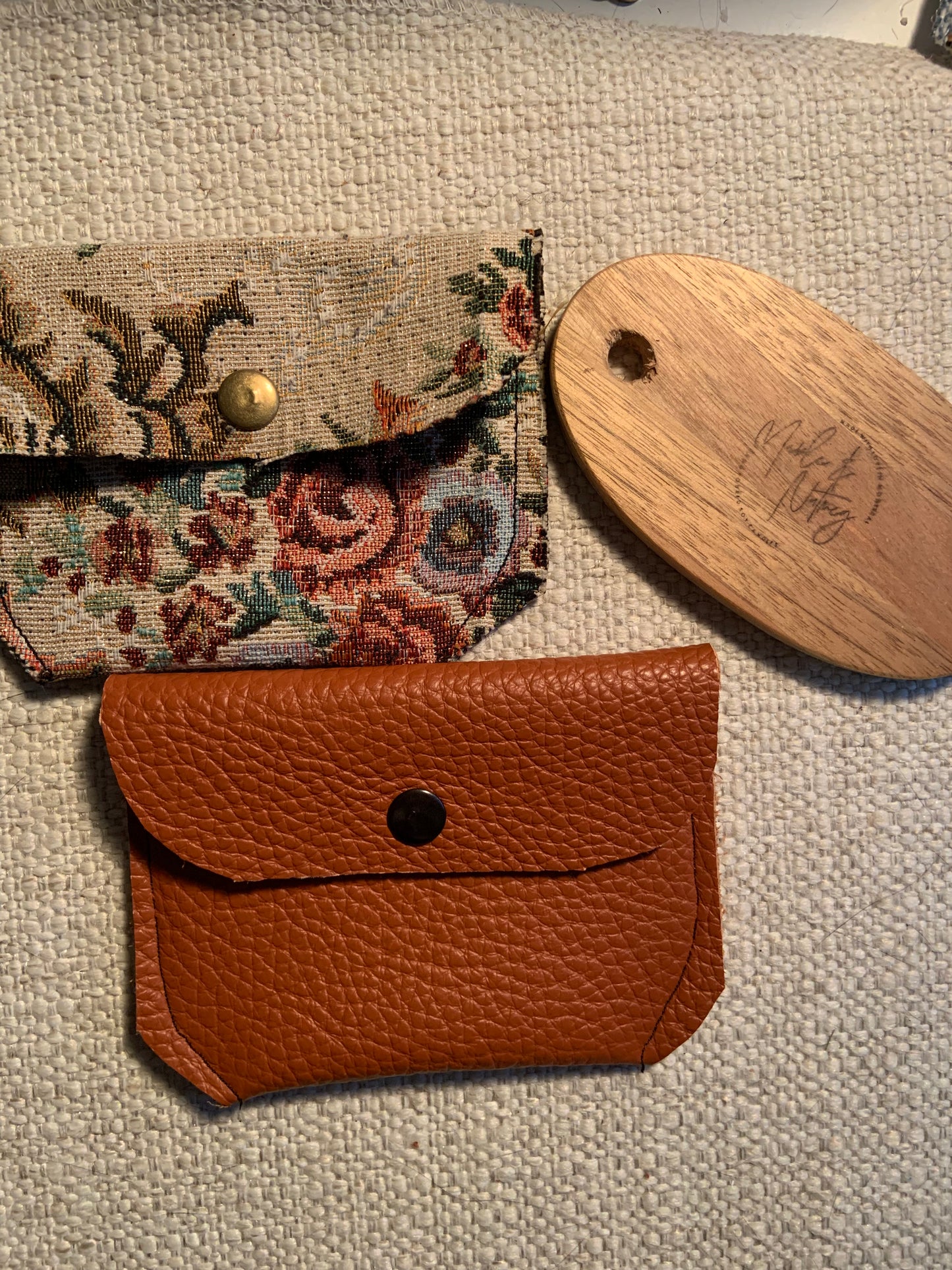 Bethanie Handmade Fabric Coin Purse Floral Brocade