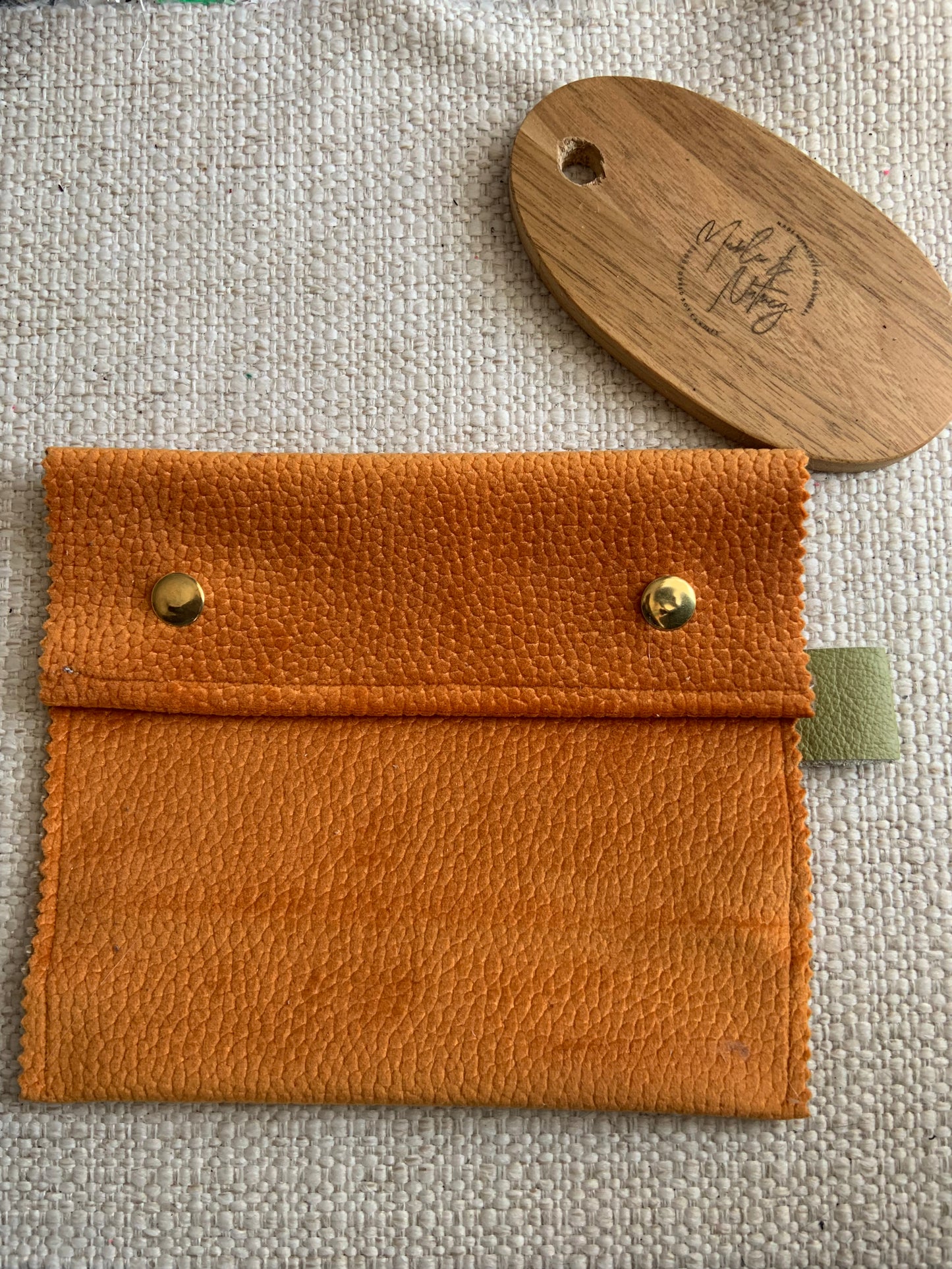 Celine Handmade Fabric Purse Orange