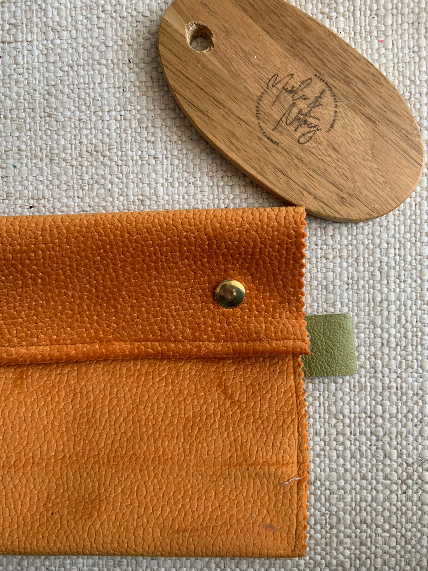 Celine Handmade Fabric Purse Orange