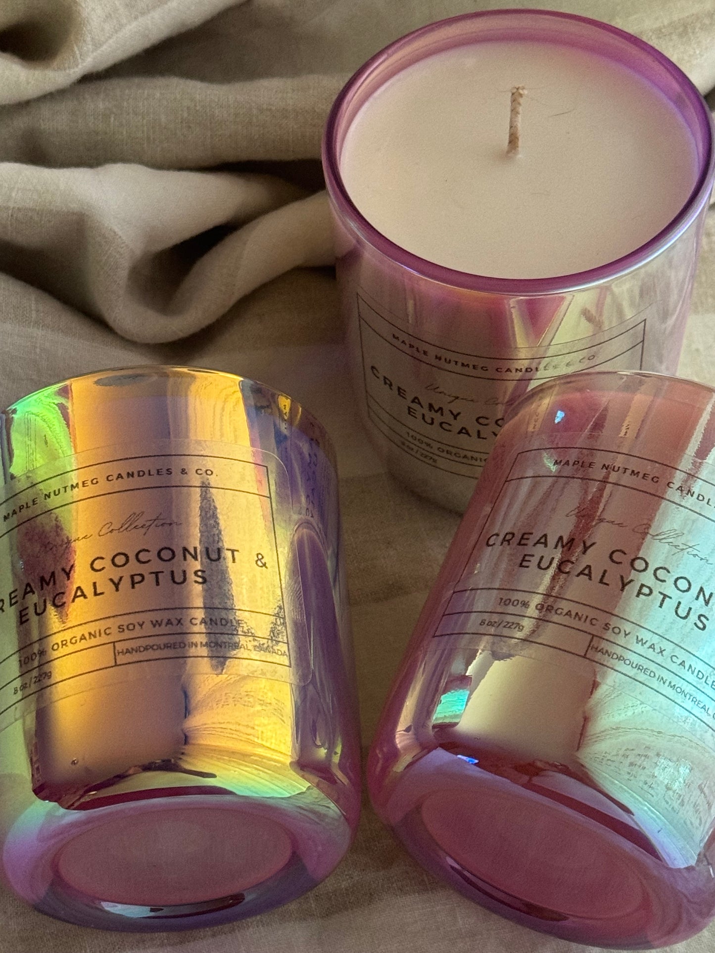 Kana Handmade Creamy Coconut & Eucalyptus Scented Soy Candle
