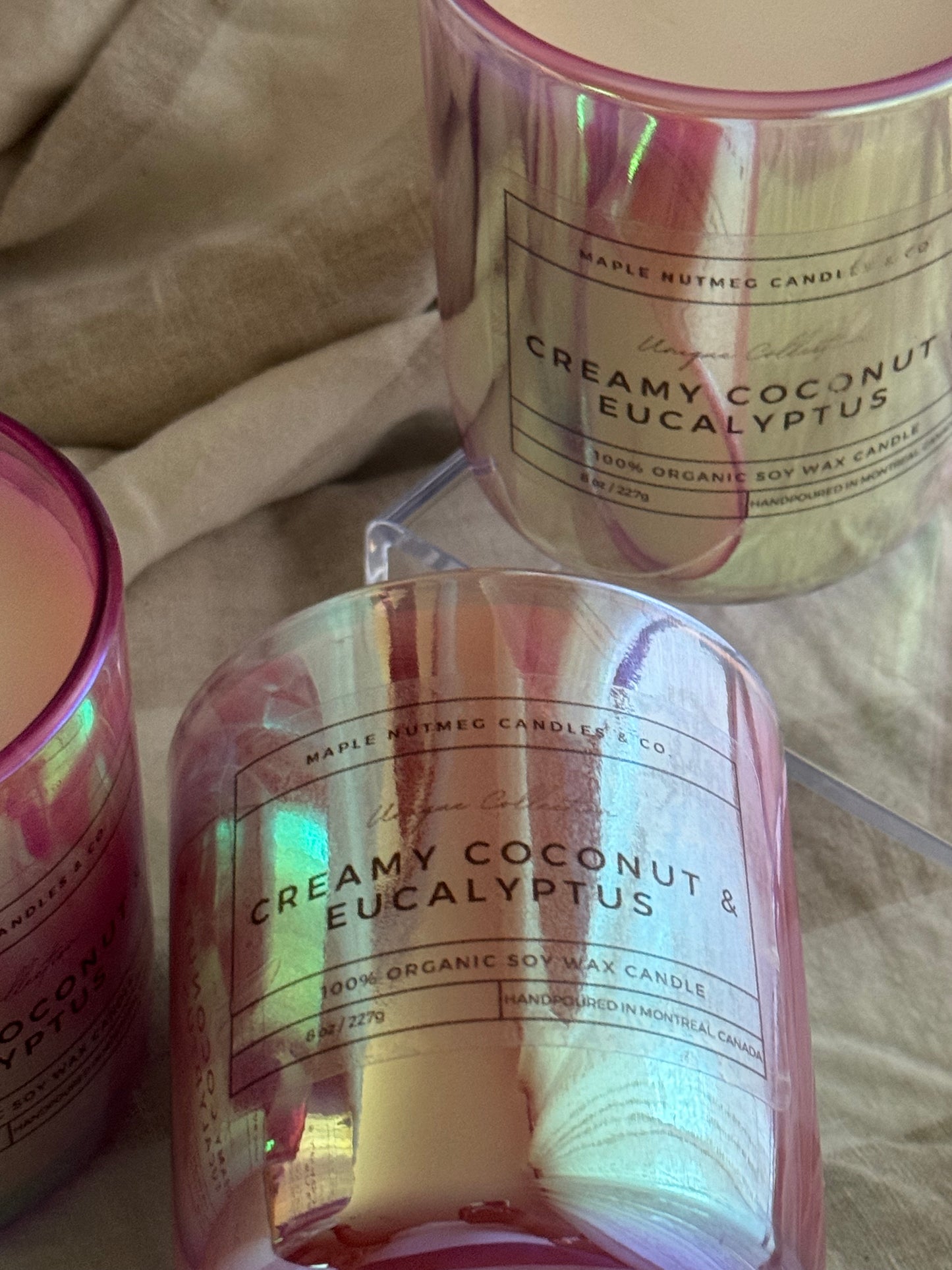 Kana Handmade Creamy Coconut & Eucalyptus Scented Soy Candle