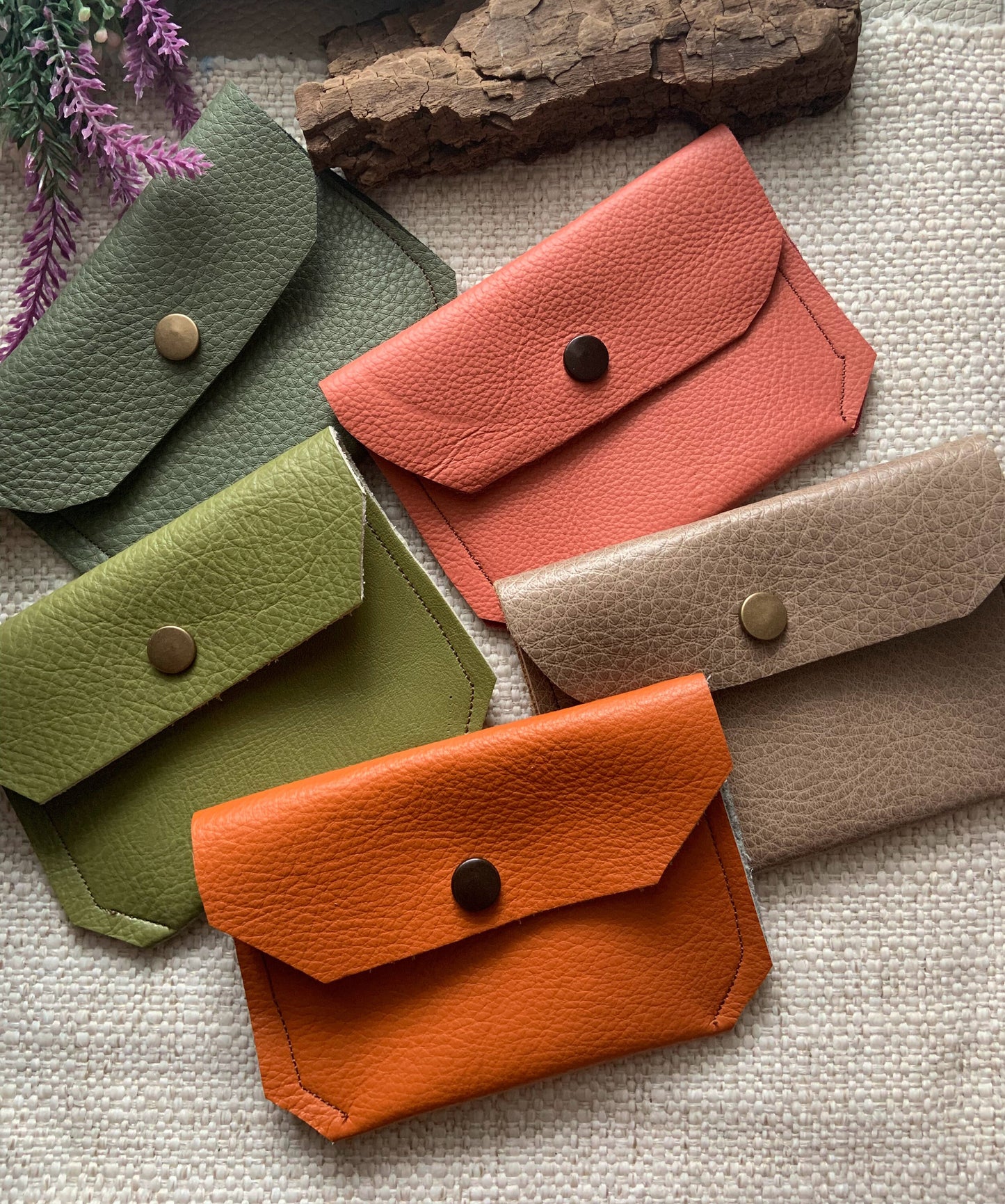 Annabelle Handmade Reclaimed Leather Coin Purse Light Green