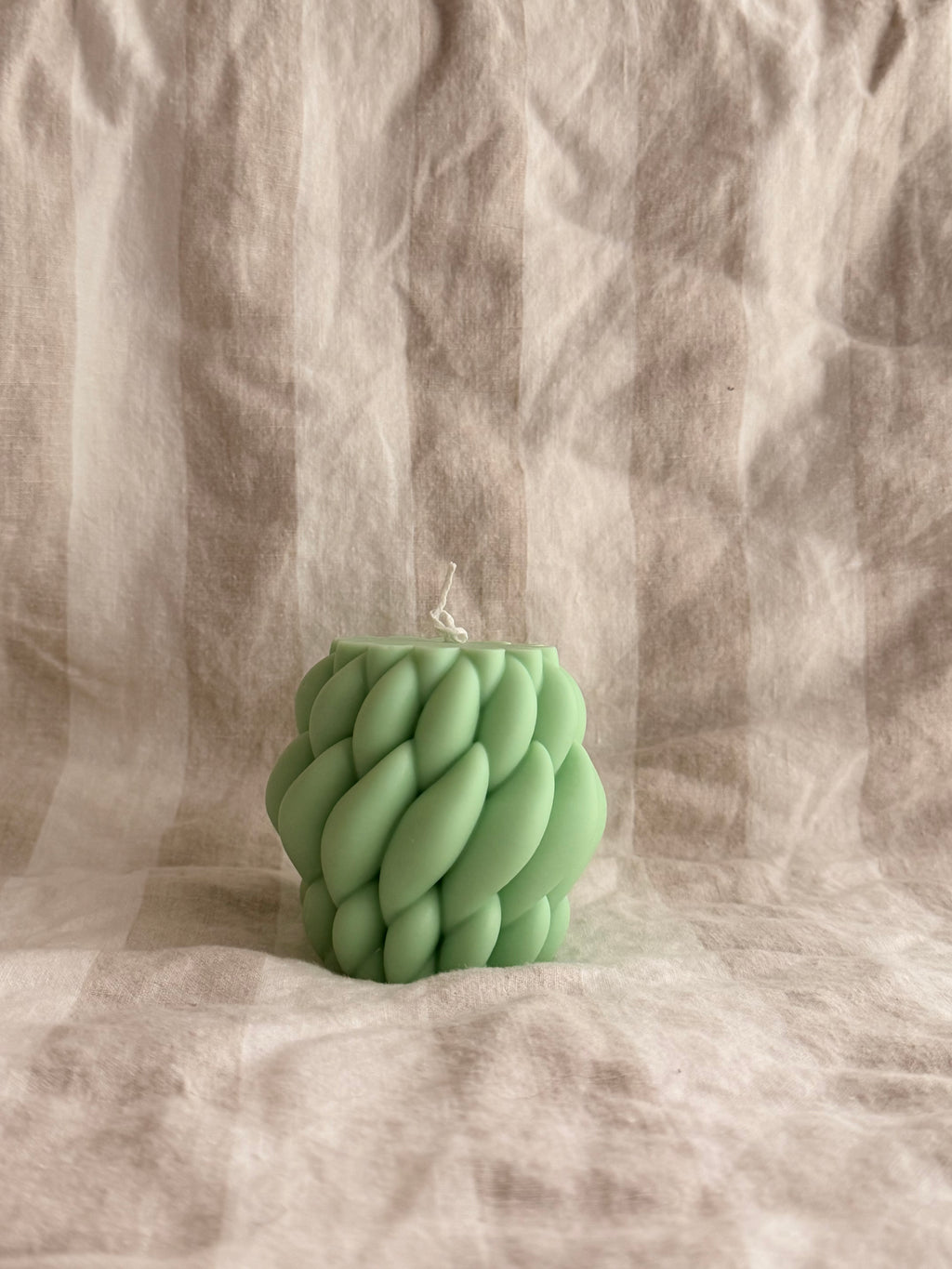 Yarn Handmade Soy Candle Green Basil & Bosc Pear Scented.