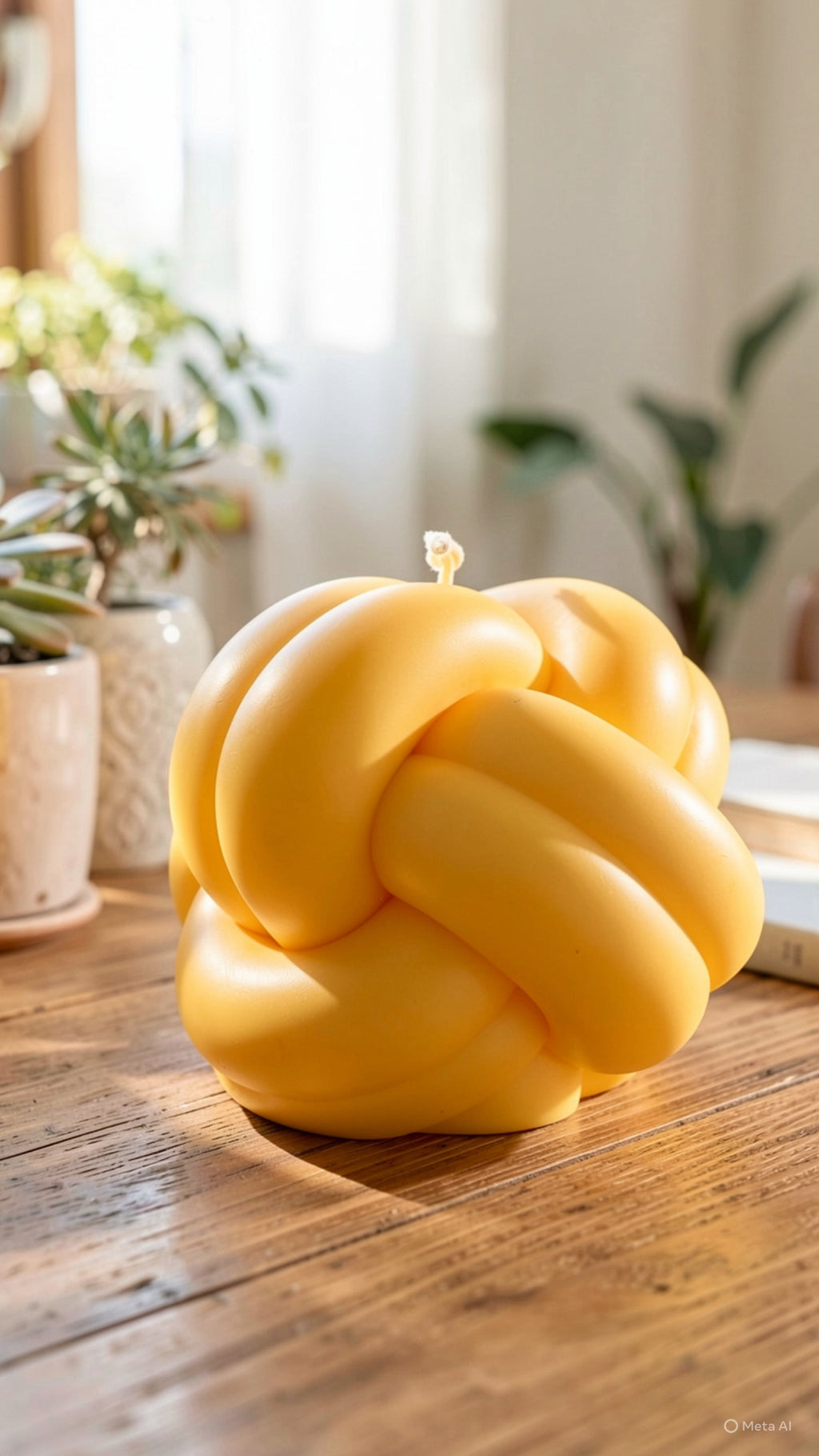 Knot Handmade Soy Candle Yellow Clove Scented
