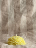 Peony Handmade Floral Soy Candle Bright Yellow Lemon Scented.