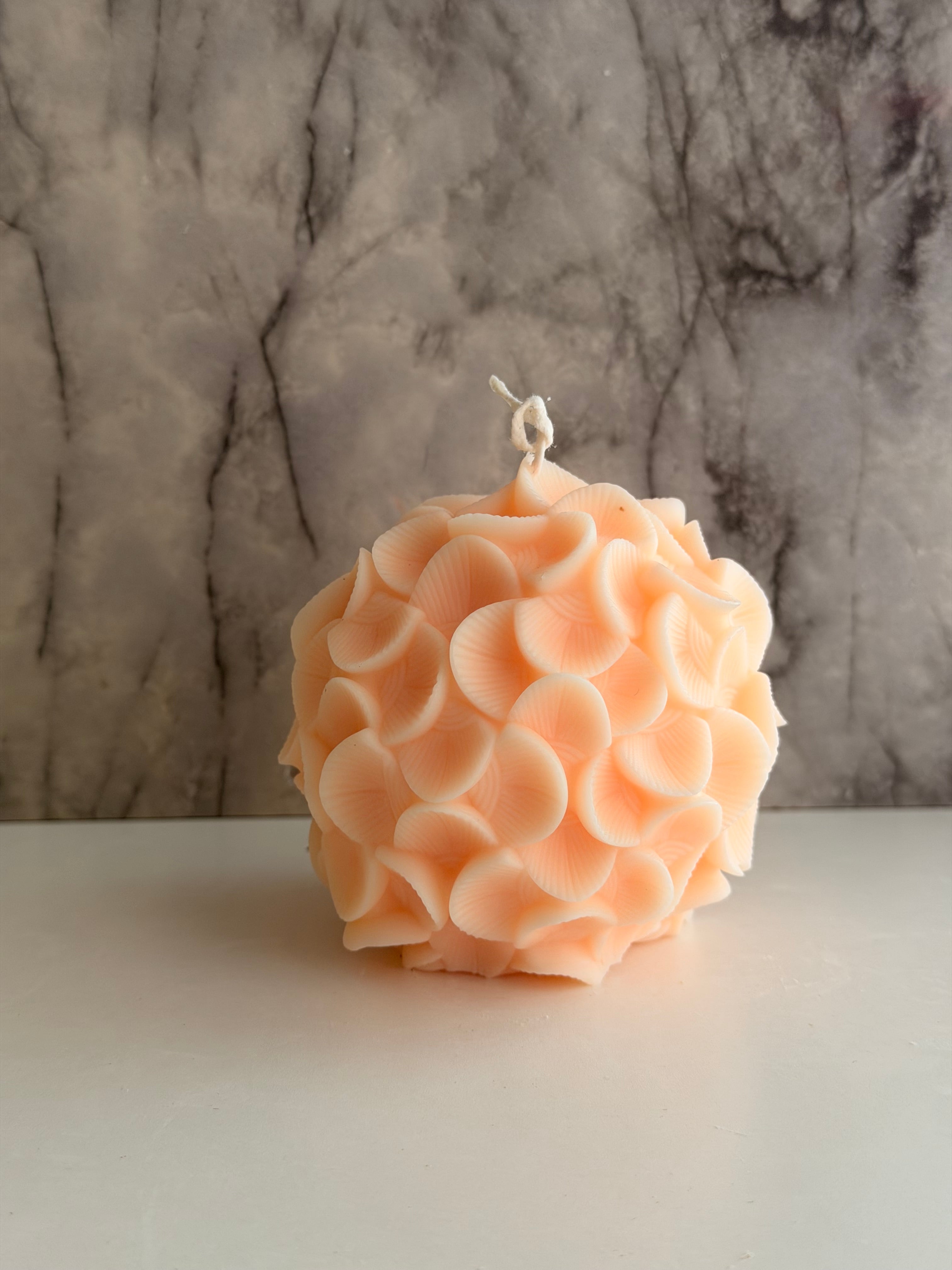 Hydrangeas Handmade Soy Candle Light Orange Tropical Beach Breeze Scented