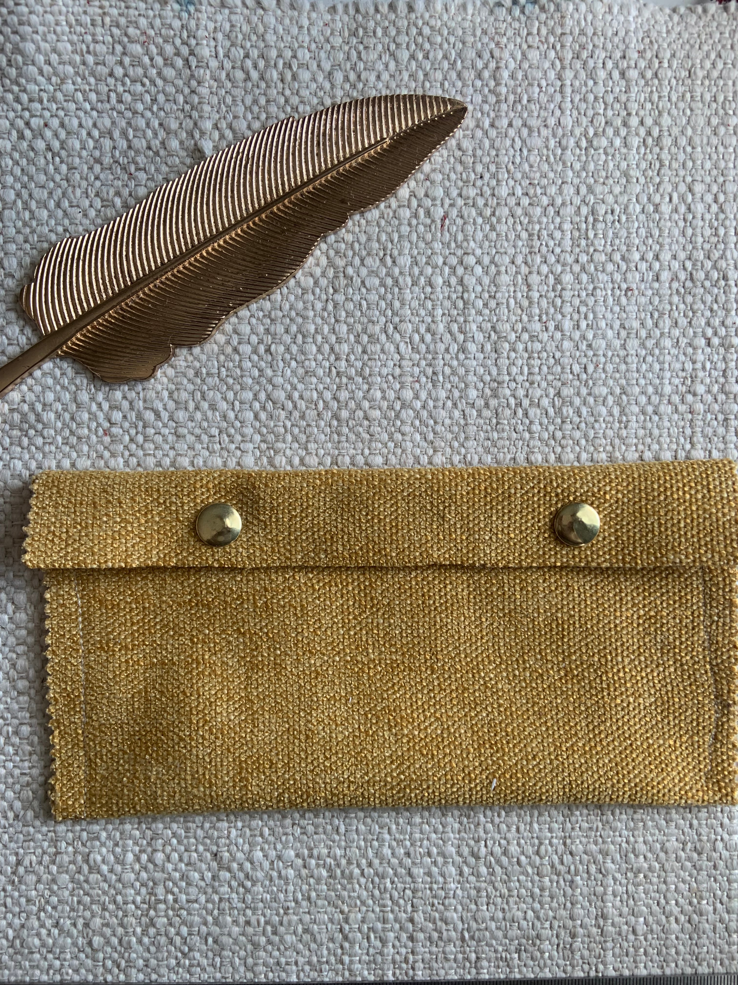 Jesebel Handmade Fabric Purse Yellow