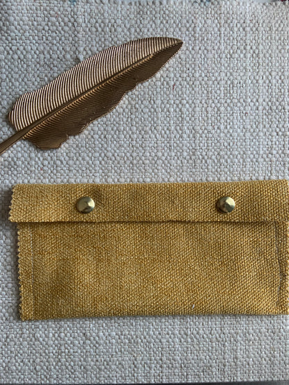 Jesebel Handmade Fabric Purse Yellow