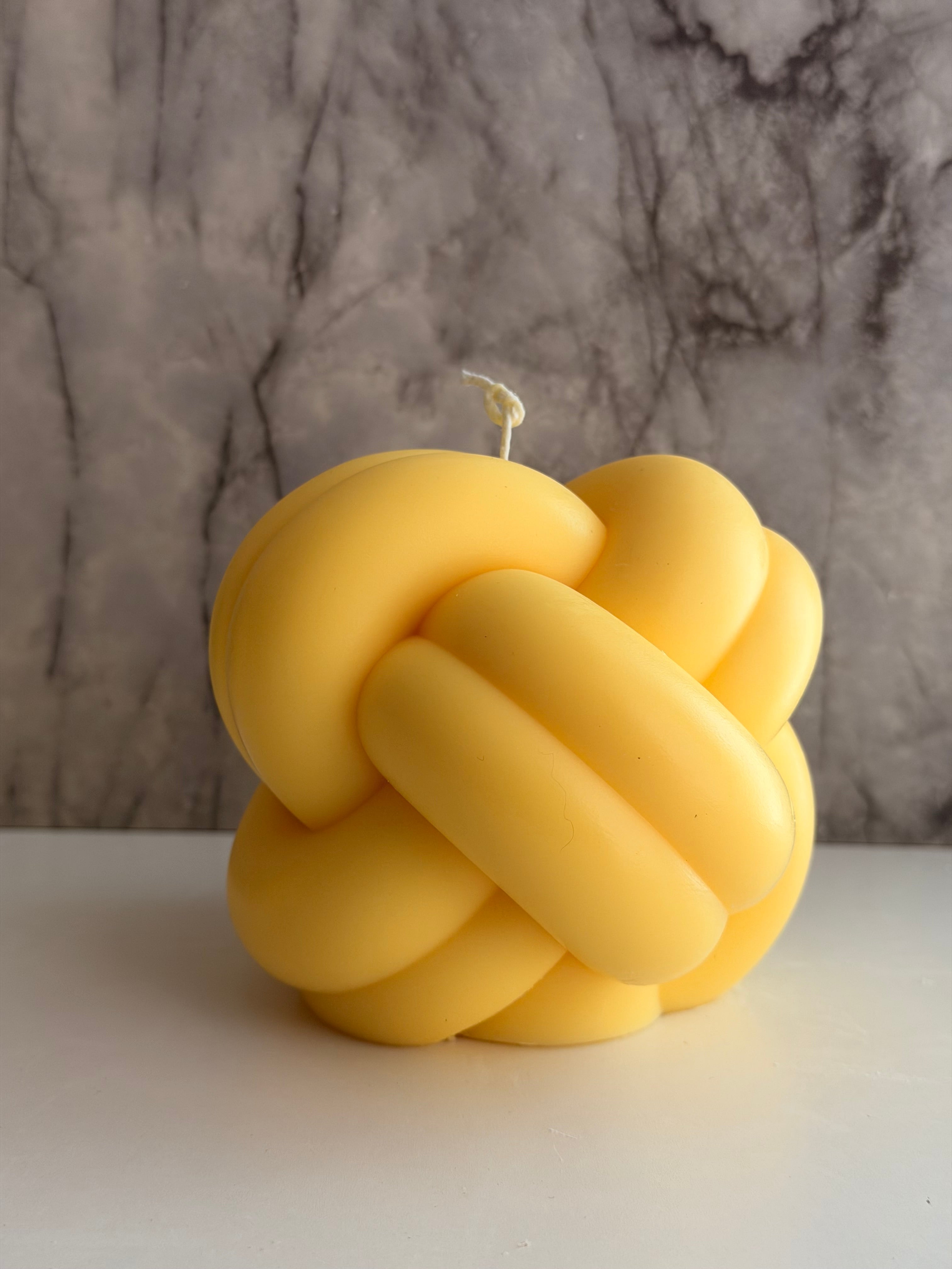 Knot Handmade Soy Candle Yellow Clove Scented