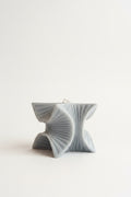Sculptural Handmade Creamy Coconut & Eucalyptus Scented Soy Candle Pale Blue