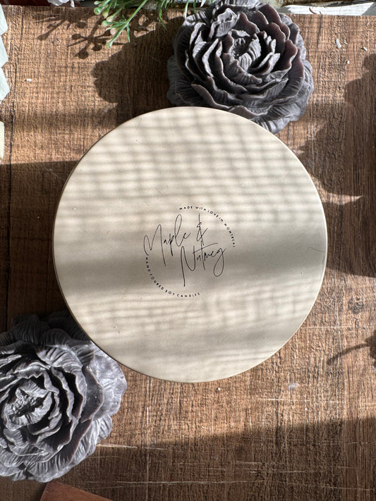 Adele Handmade Cinnamon Scented Soy Candle in Concrete Container
