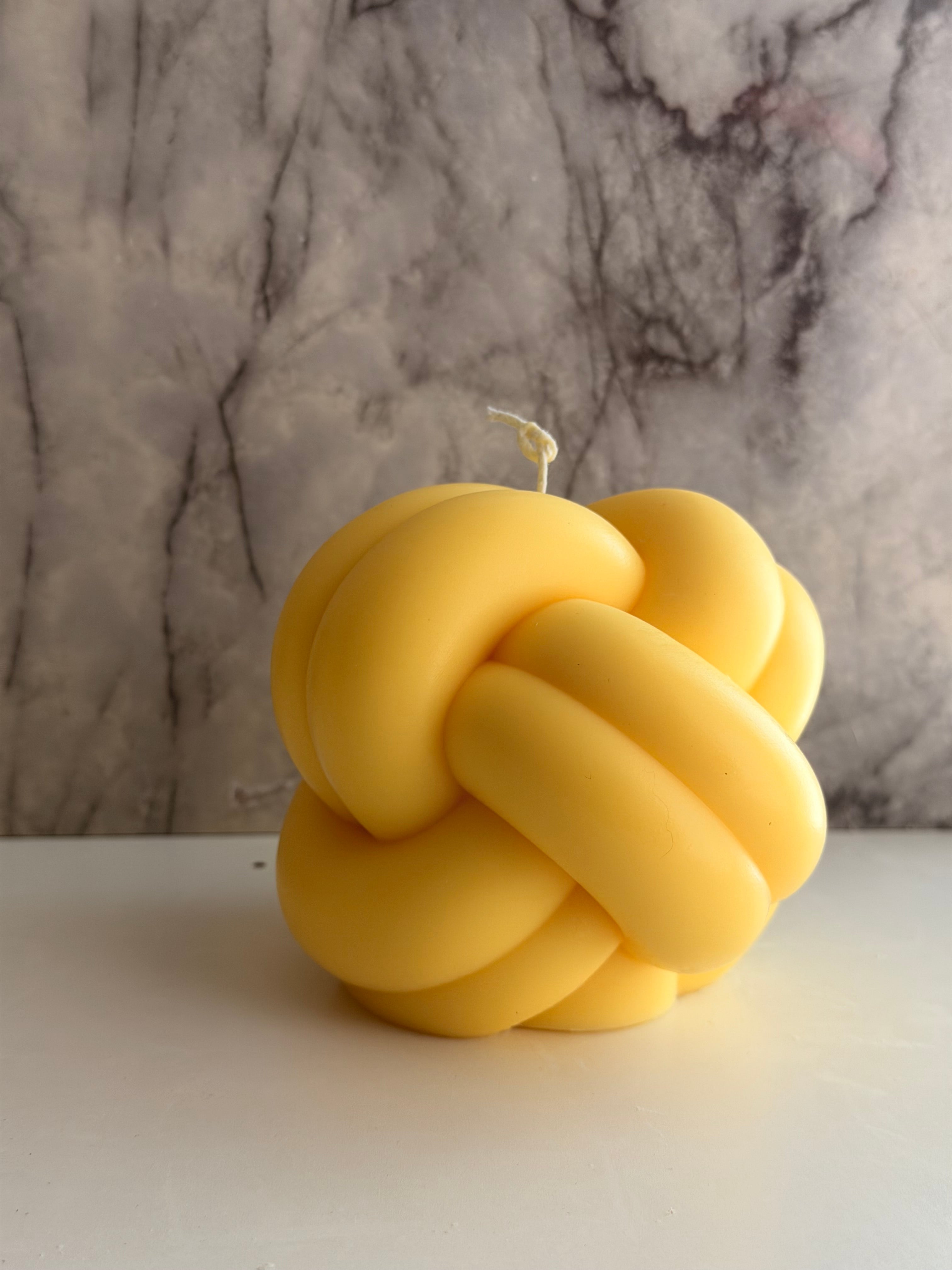 Knot Handmade Soy Candle Yellow Clove Scented