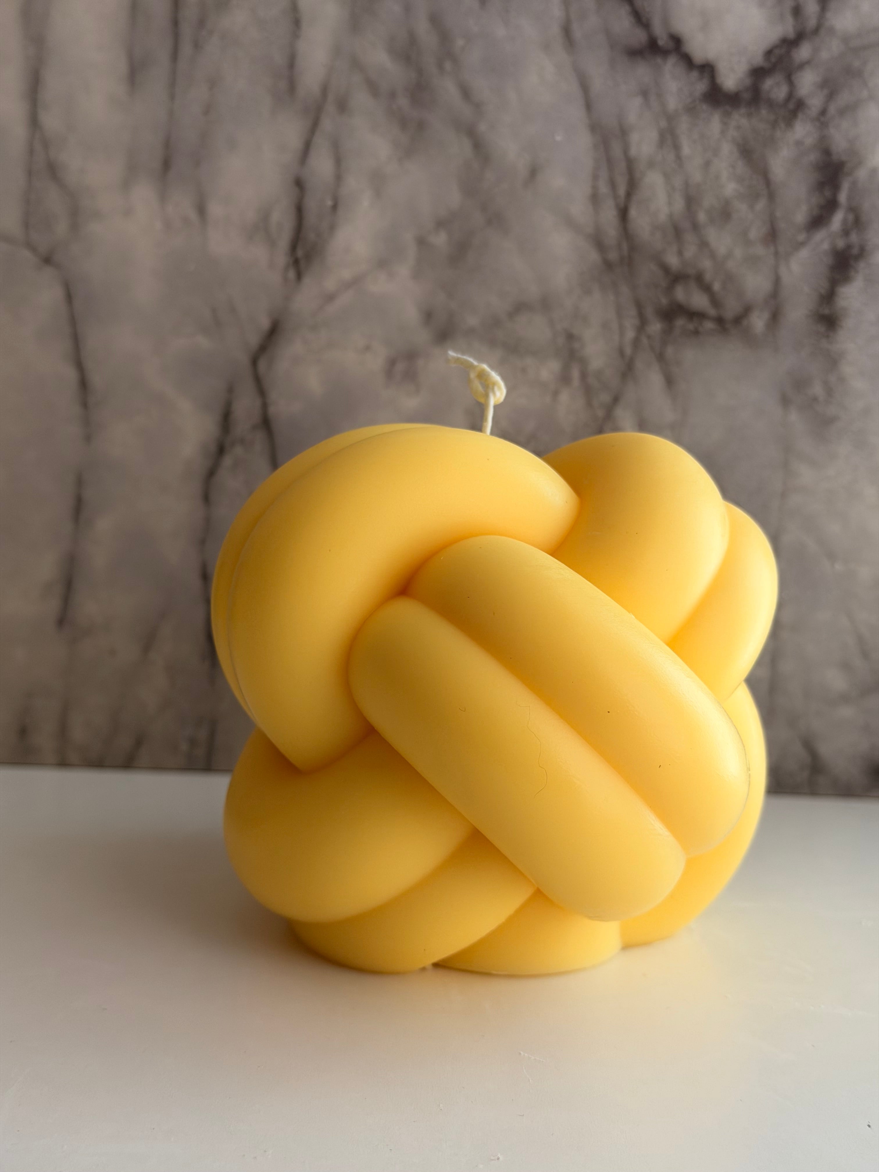 Knot Handmade Soy Candle Yellow Clove Scented