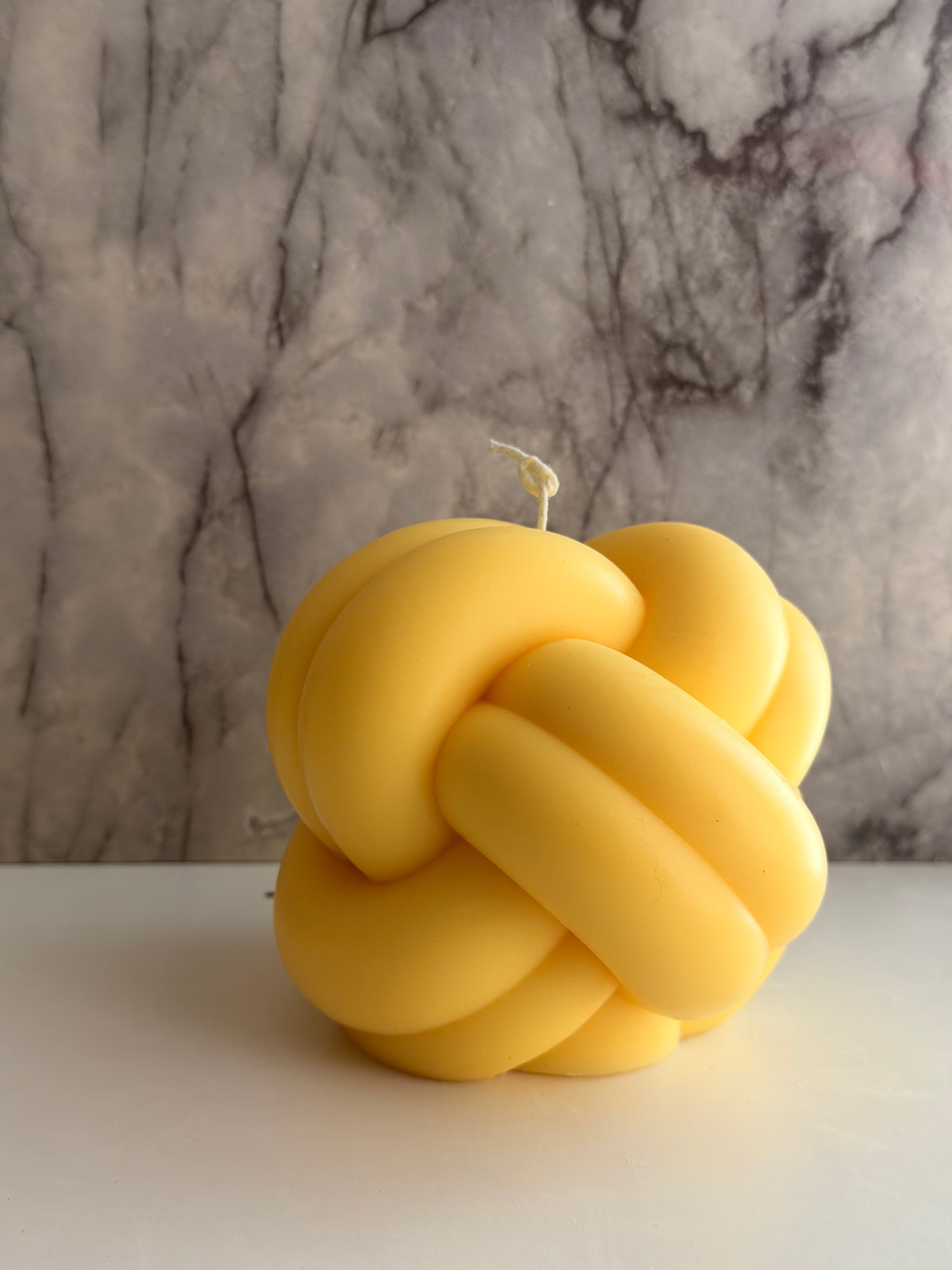 Knot Handmade Soy Candle Yellow Clove Scented