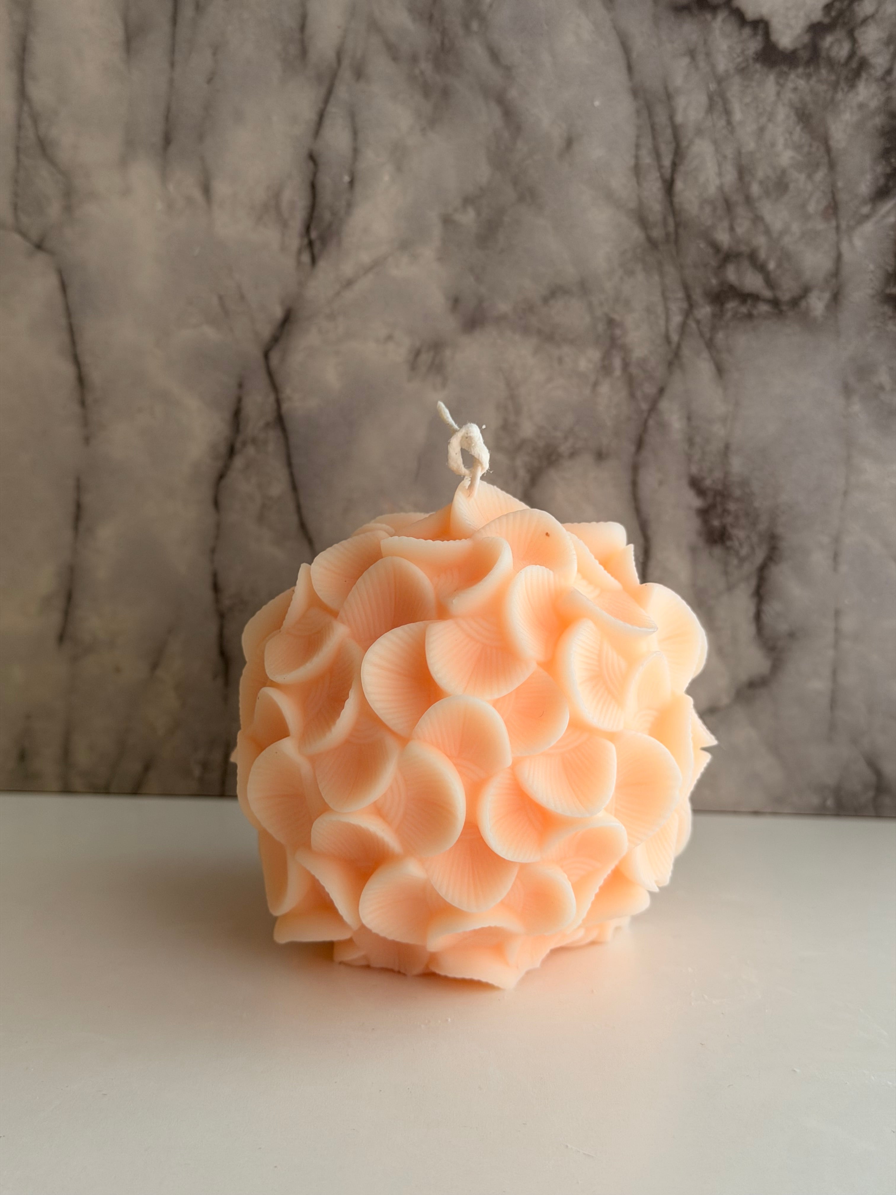 Hydrangeas Handmade Soy Candle Light Orange Tropical Beach Breeze Scented