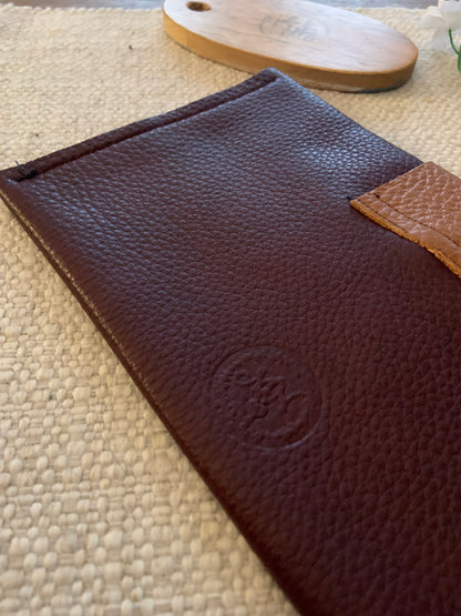 Inez Handmade Leather Coin Purse Burgundy