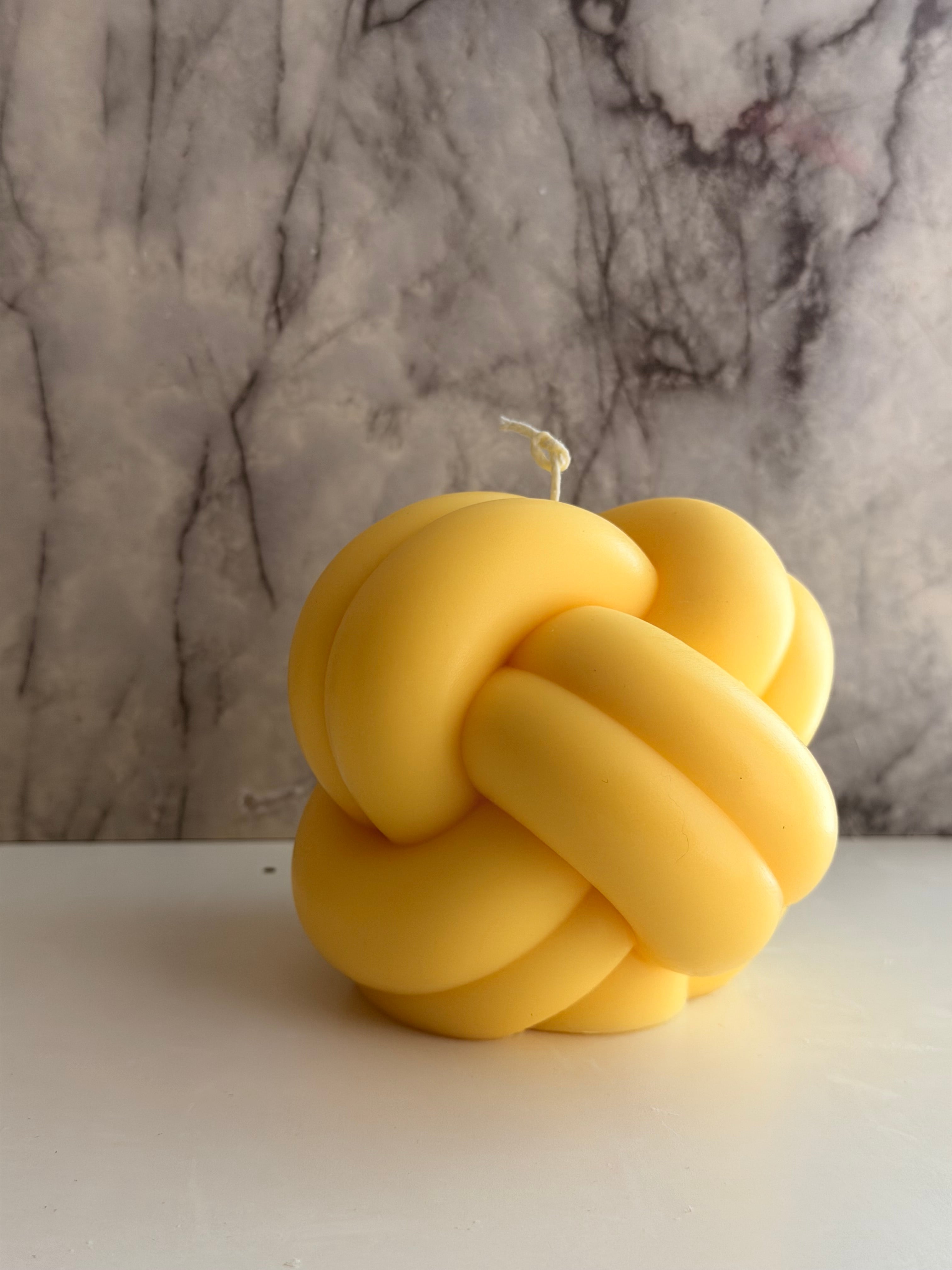 Knot Handmade Soy Candle Yellow Clove Scented