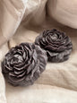 Peony Handmade Floral Soy Candle Dark Grey