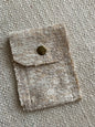 Evelyn Handmade Fabric Coin Purse Textured Beige Fabric
