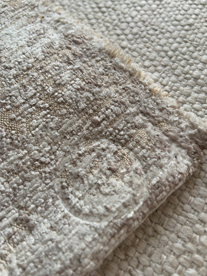 Evelyn Handmade Fabric Coin Purse Textured Beige Fabric