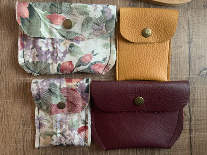 Evelyn Handmade Fabric Coin Purse Floral Fabric