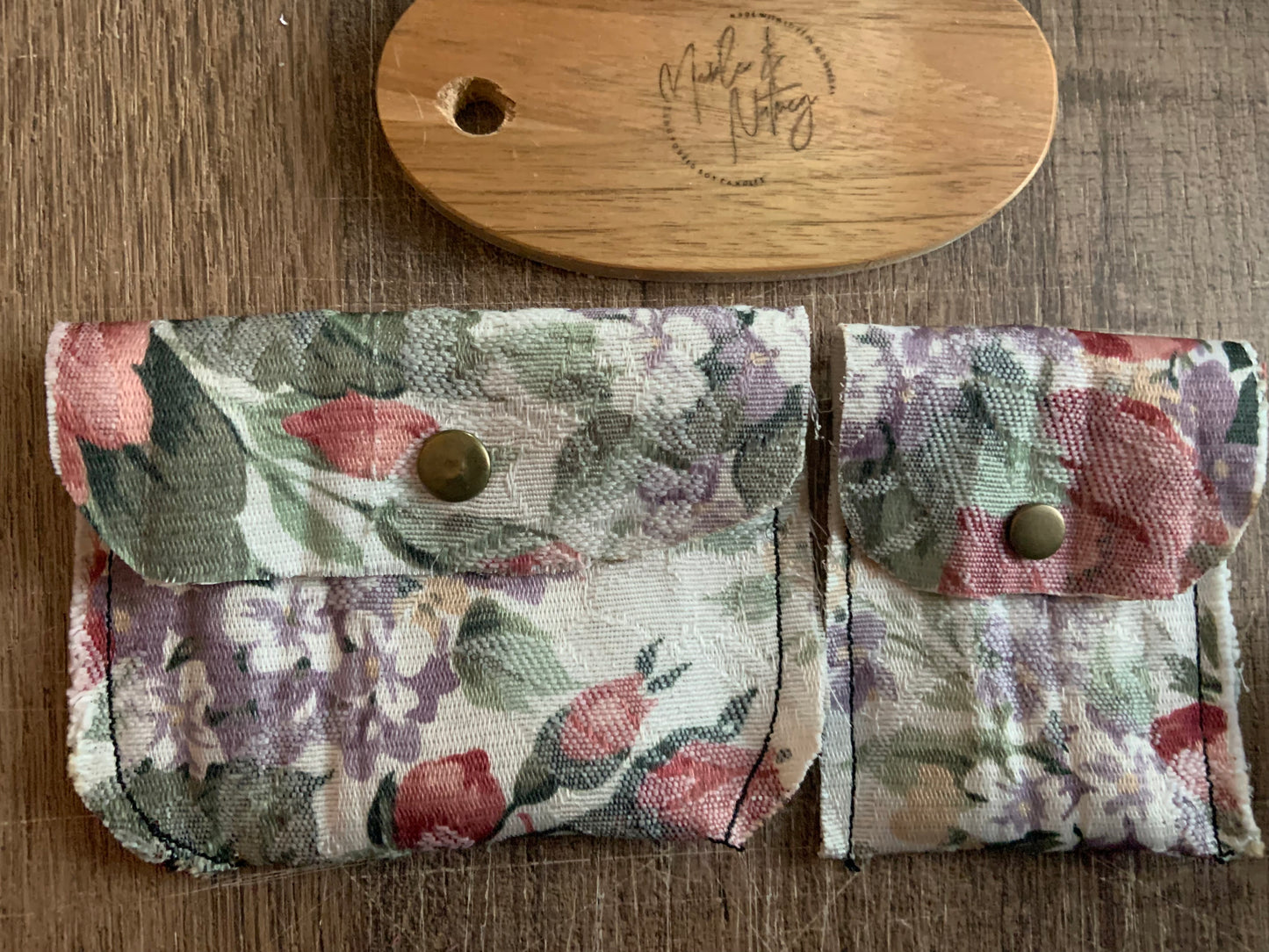 Evelyn Handmade Fabric Coin Purse Floral Fabric