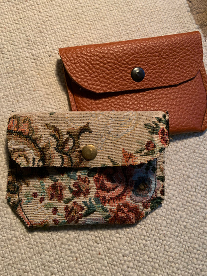 Bethanie Handmade Fabric Coin Purse Floral Brocade