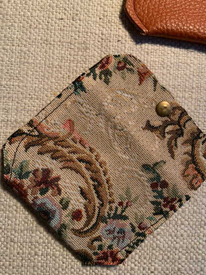 Bethanie Handmade Fabric Coin Purse Floral Brocade