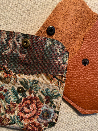 Bethanie Handmade Fabric Coin Purse Floral Brocade