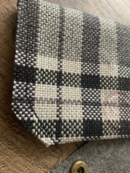 Bethanie Handmade Reclaimed Fabric Coin Purse Plaid Pattern