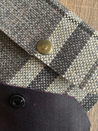 Bethanie Handmade Reclaimed Fabric Coin Purse Plaid Pattern