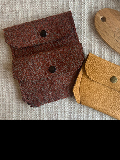 Bethanie Handmade Fabric Coin Purse Orange/Grey