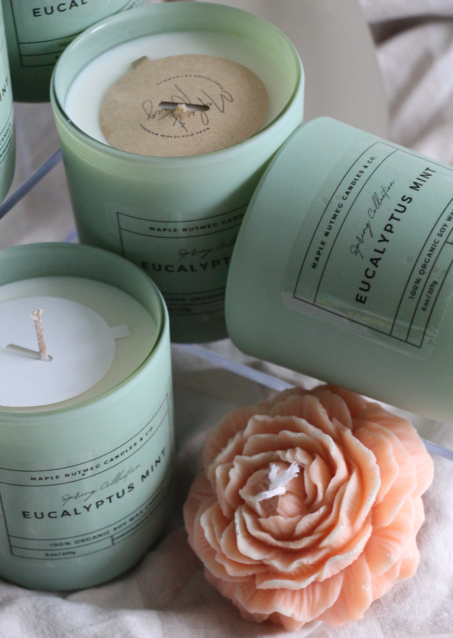 Kana Handmade Eucalyptus Mint Scented Soy Candle