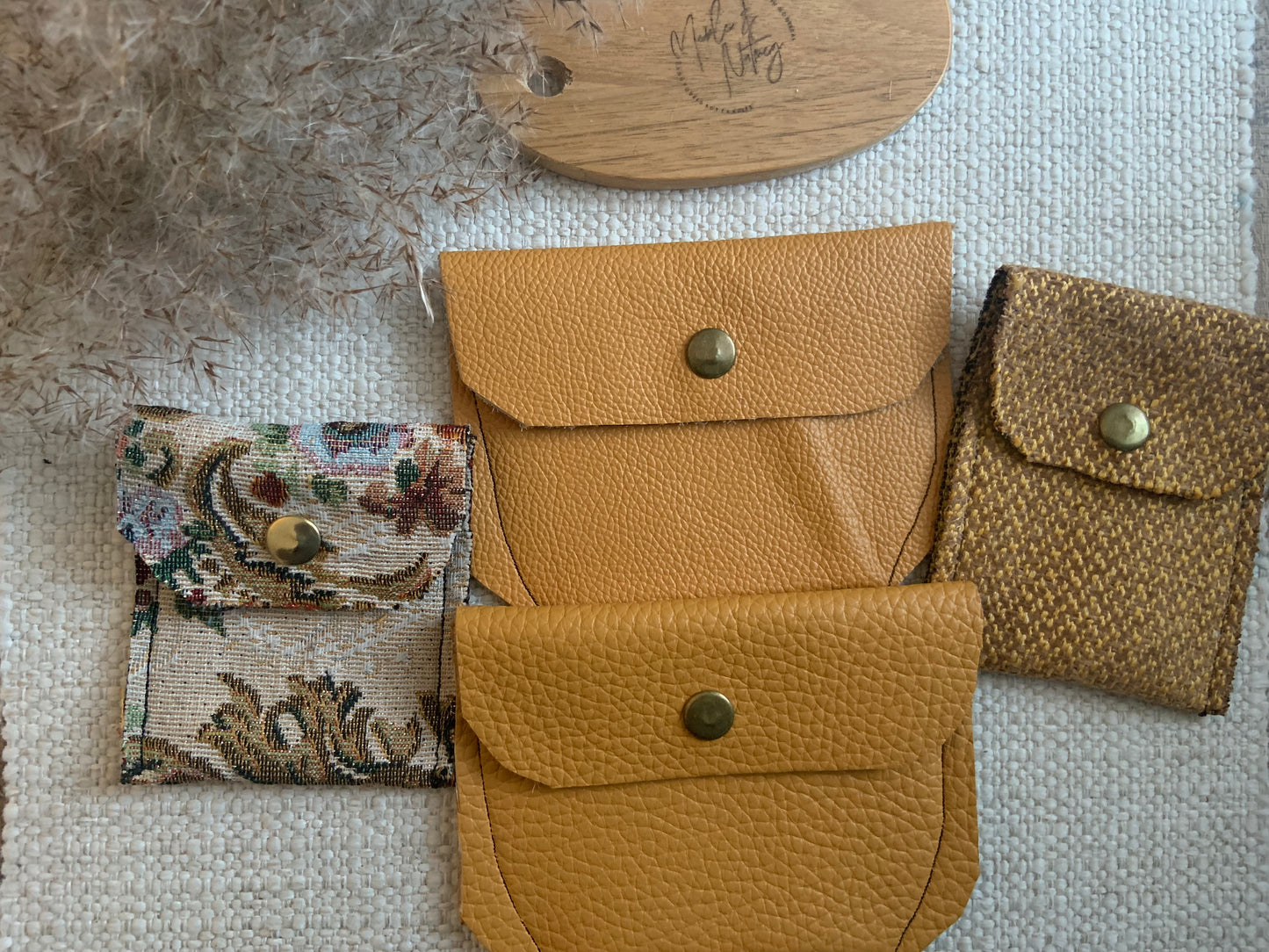 Evelyn Handmade Fabric Coin Purse Floral Brocade Fabric