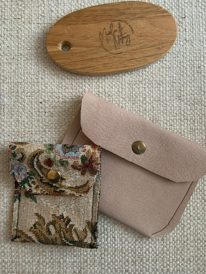 Evelyn Handmade Fabric Coin Purse Floral Brocade Fabric