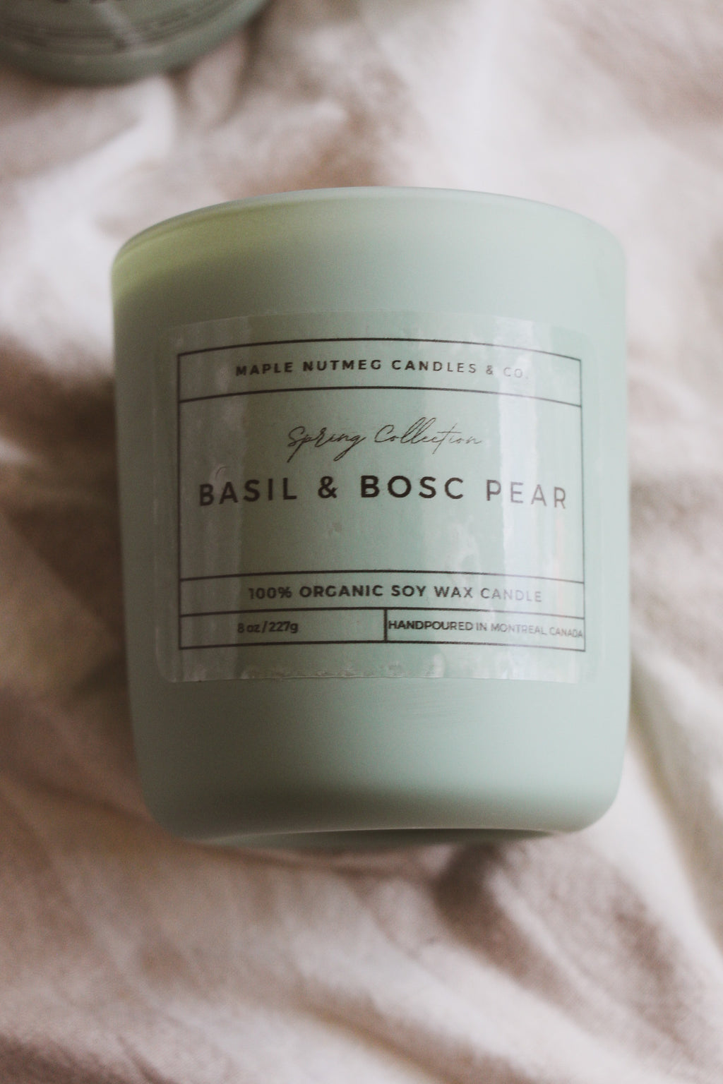 Kana Handmade Basil & Bosc Pear Scented Soy Candle