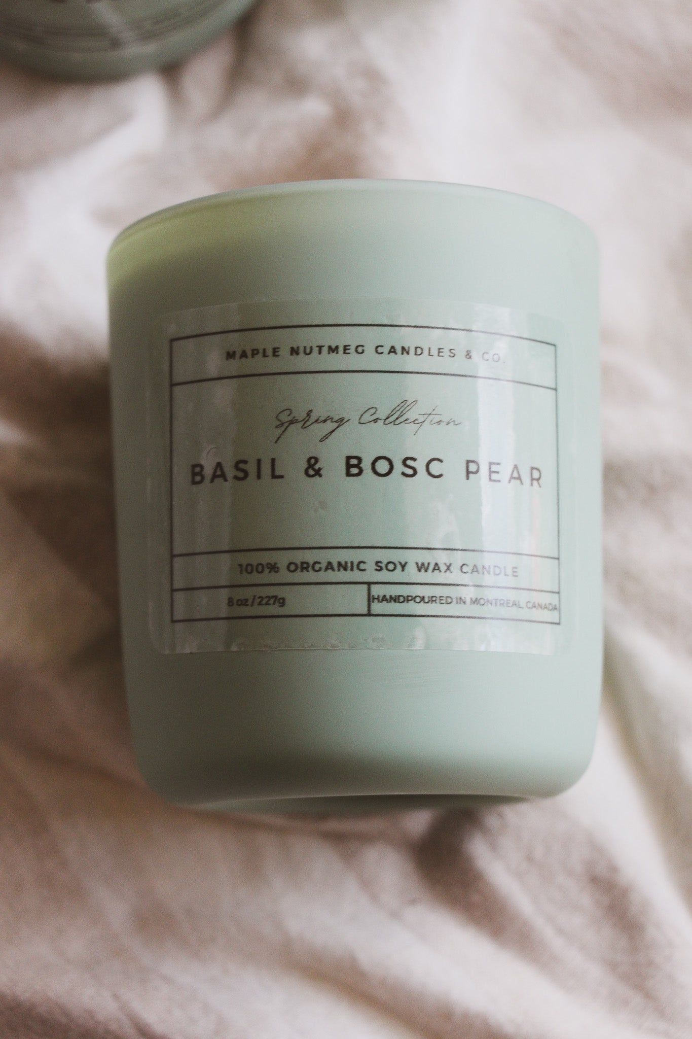 Kana Handmade Basil & Bosc Pear Scented Soy Candle