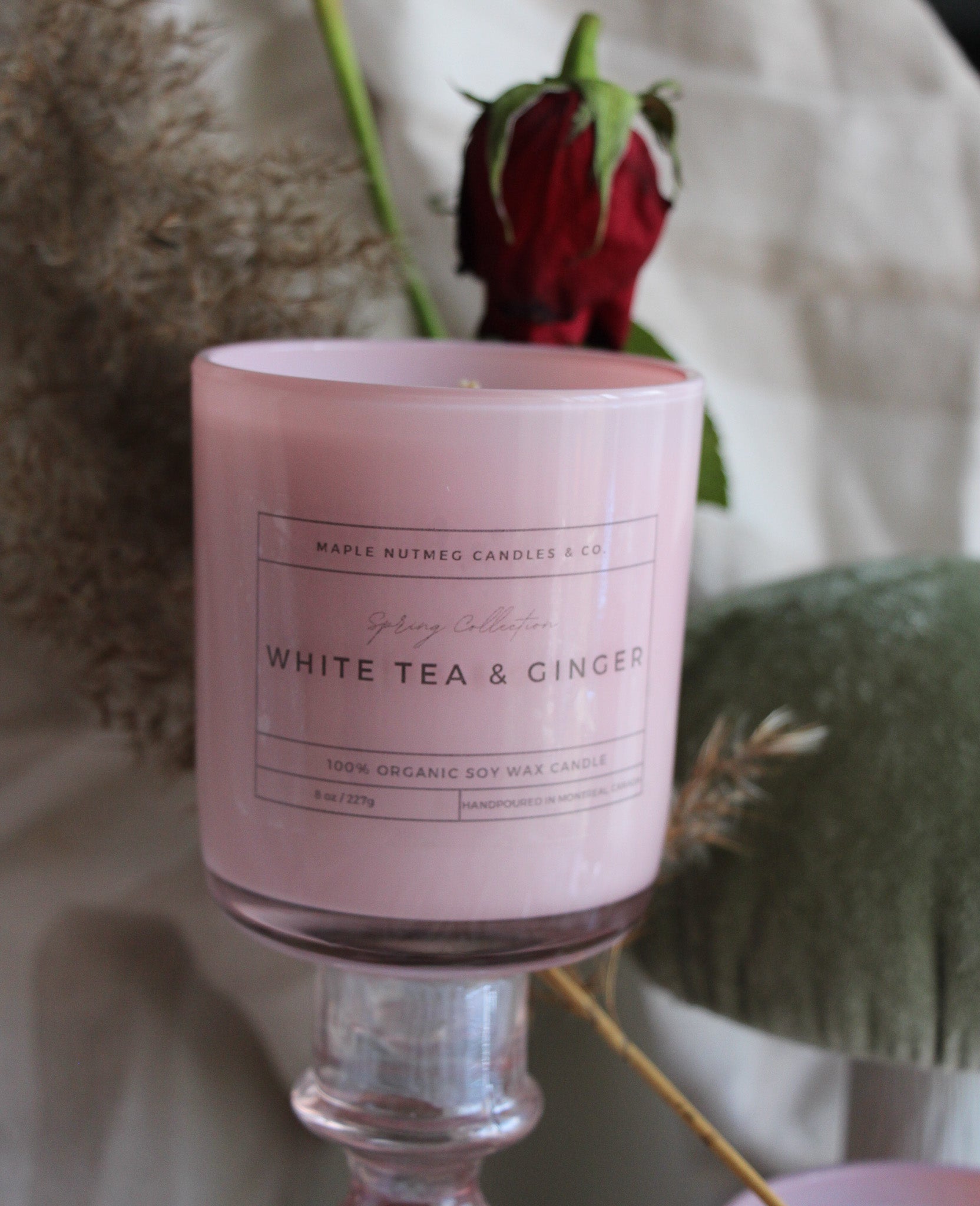 Kana Handmade White Tea & Ginger Scented Soy Candle