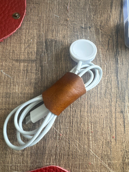 Blythe Handmade Leather Cord Organizers Style 2 ( Set of 4 )