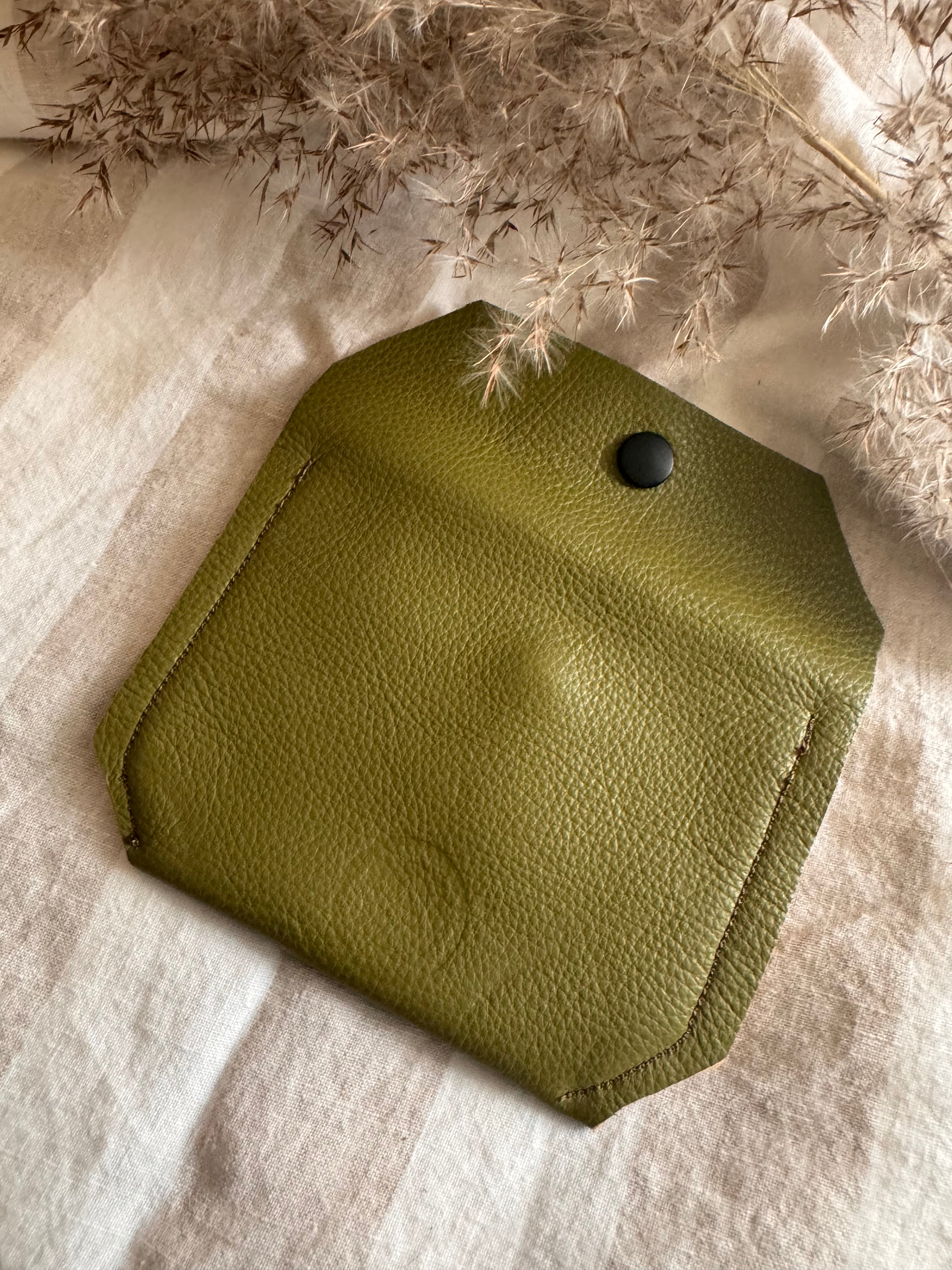 Annabelle Handmade Soft Leather Coin Purse Med Green