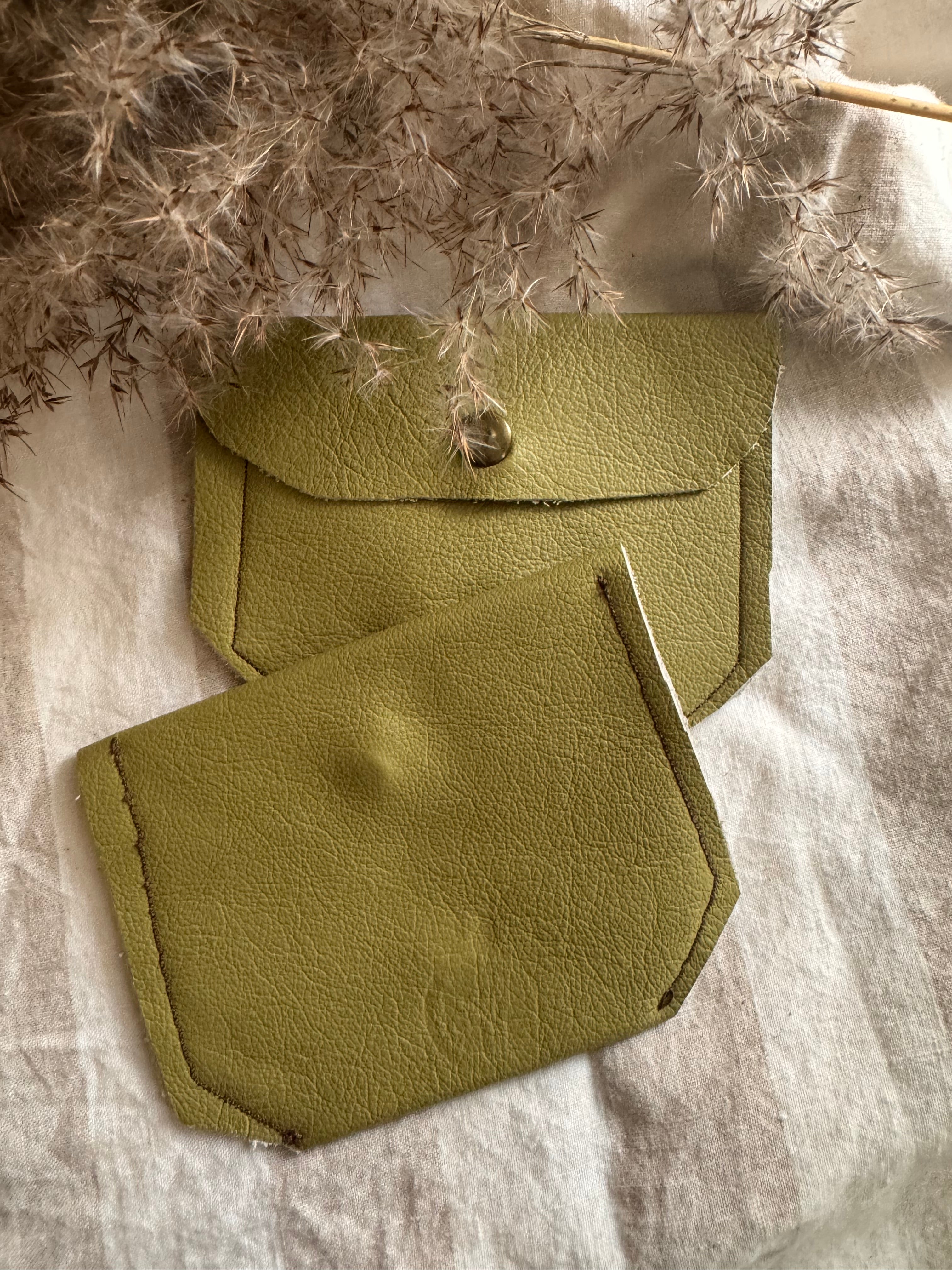 Annabelle Handmade Soft Leather Coin Purse Lime Green