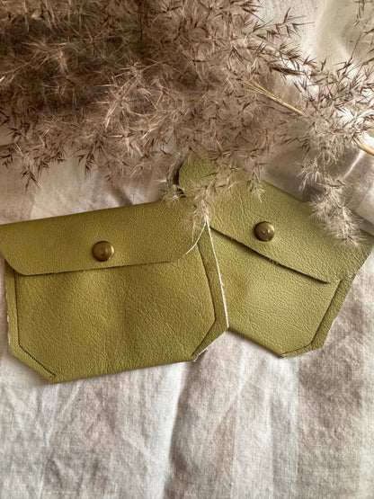 Annabelle Handmade Soft Leather Coin Purse Lime Green