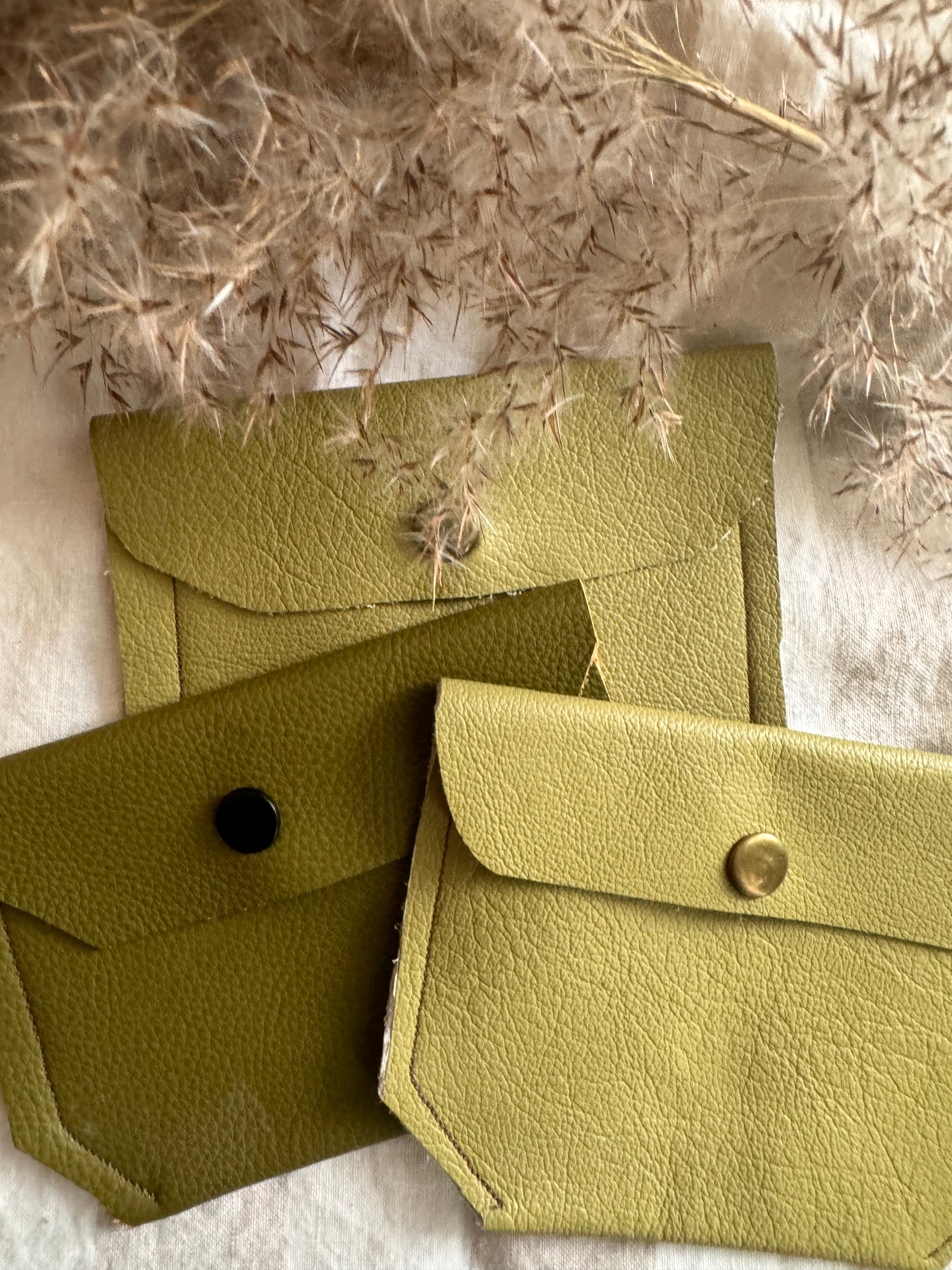Annabelle Handmade Soft Leather Coin Purse Med Green